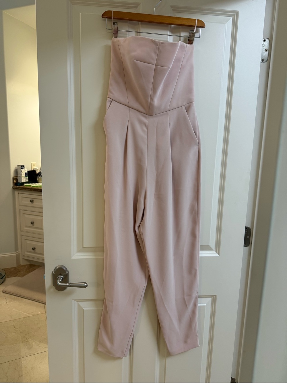 Topshop Blush Jumpsuit with Tailored Waist